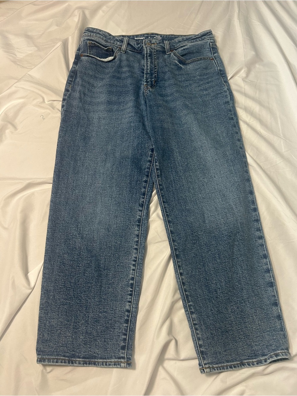 Old Navy High Waisted OG Loose Jeans Women’s Medium Wash 12 Petite ( 12 Short)